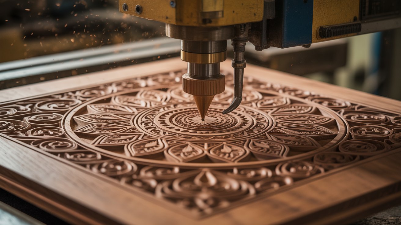 CNC wood carving — Rajasthani mandala