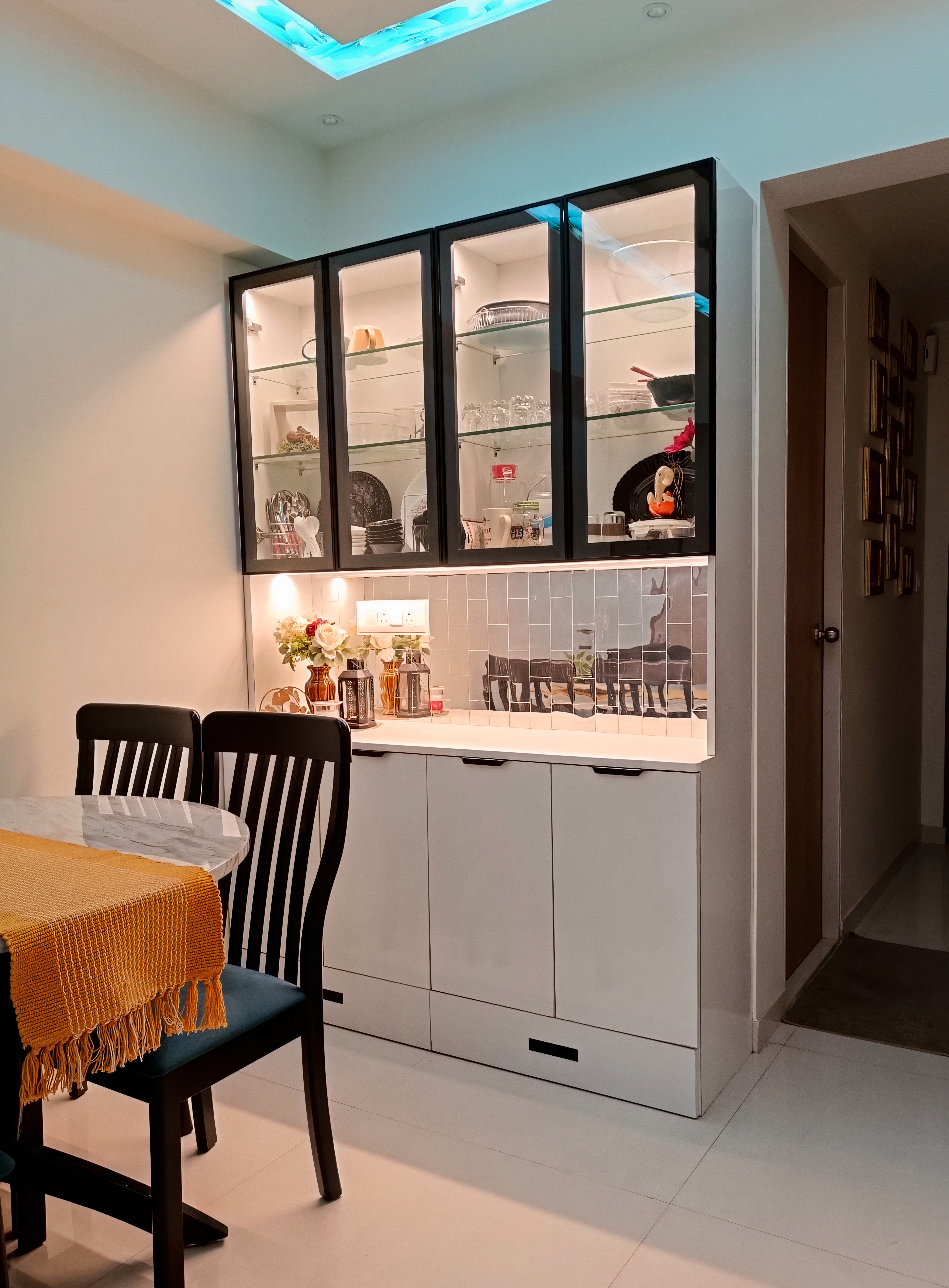 Crockery unit wide view